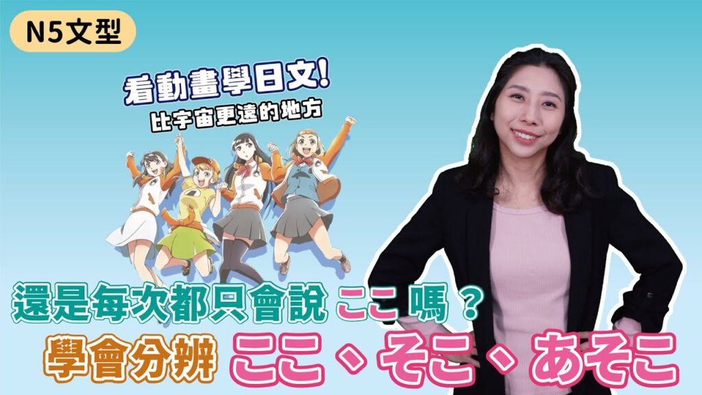 n5 第3 1課 指示代名詞(上集)ここ、そこ、あそこ｜即便知道還是很常使用錯誤｜用動畫中的情境例句來了解日文與中文的『這裡』與『那裡』有什麼不一樣｜n5文型